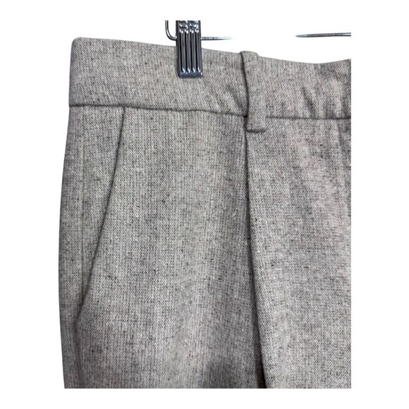 Mng By Mango Womens Wide Leg Pants khaki Mid Rise Pockets Flat Front size 10 - Picture 4 of 7